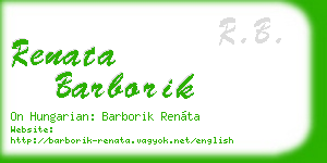 renata barborik business card